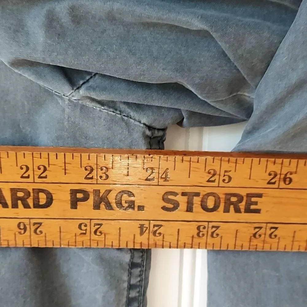 Vintage Levi's Men's XXL Bomber‎ Jacket Blue Distressed Hooded Coat